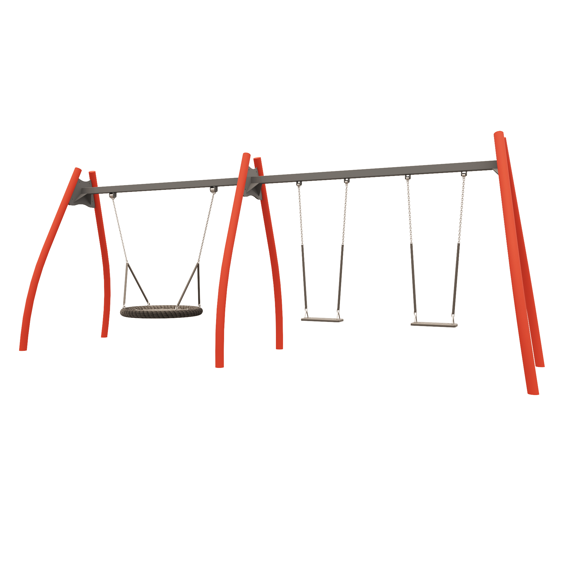 Качели "Гнездо" красные