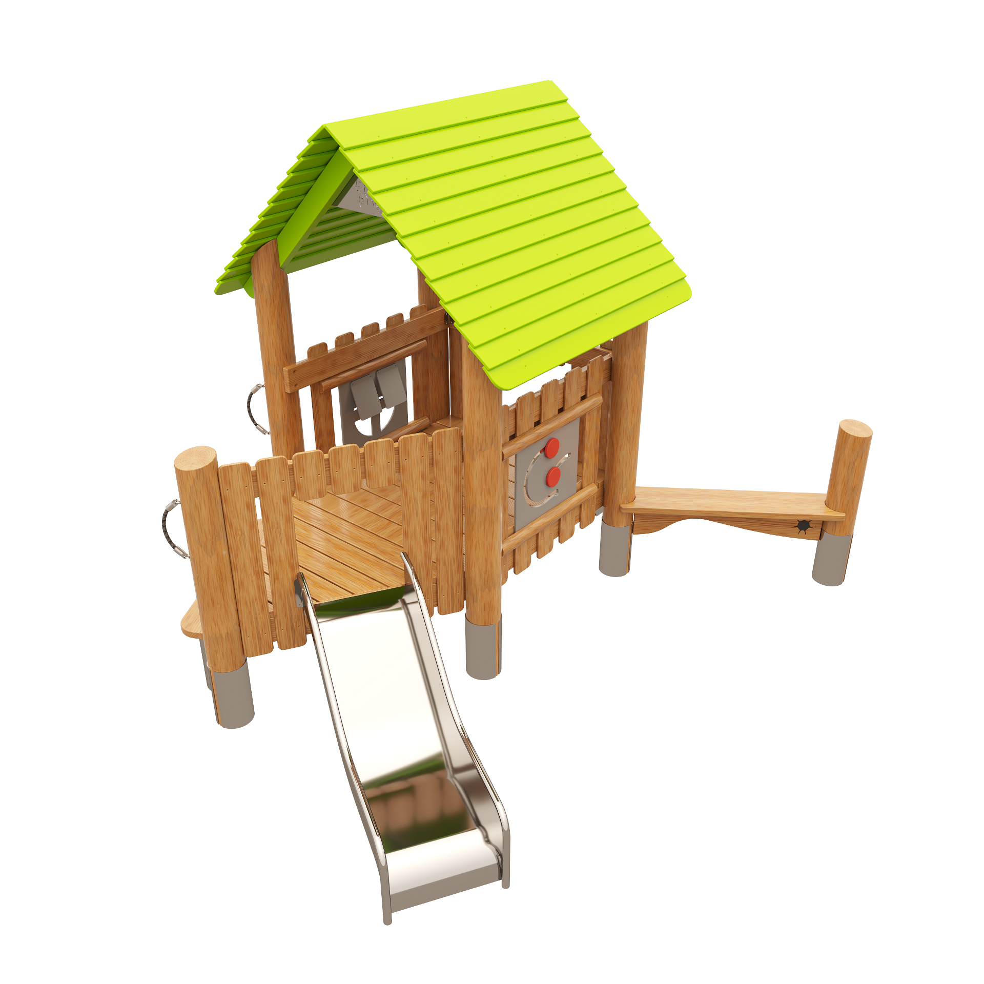 Игровой комплекс "Домик" зеленая крыша